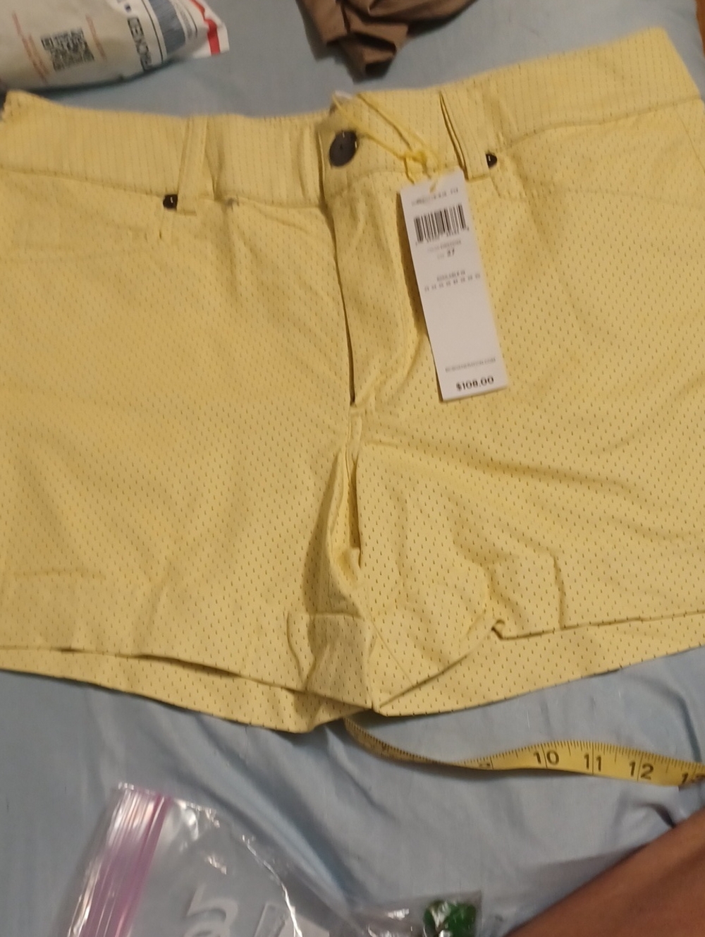 BCBG Fsux Leather Shorts